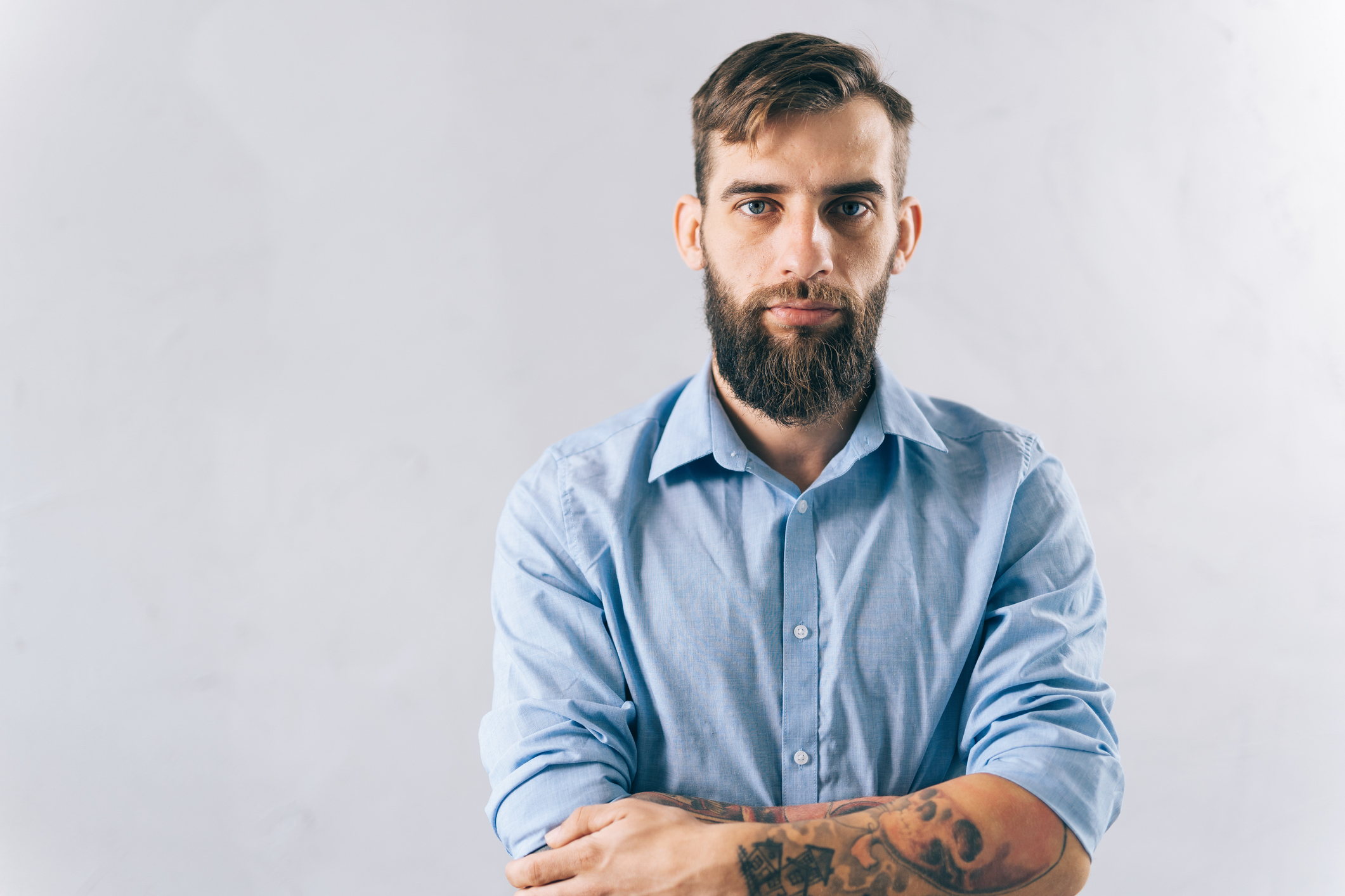 Tatoeages in trek, maar niet op het werk